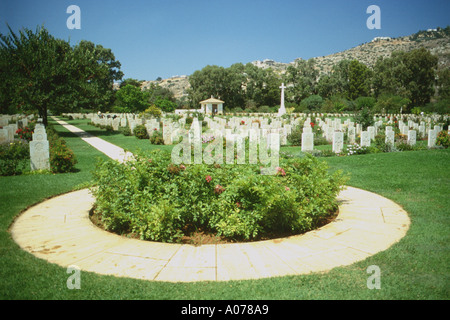 Souda Bay Kreta War Memorial Cemetery und Grabsteine Griechenland Europa Stockfoto