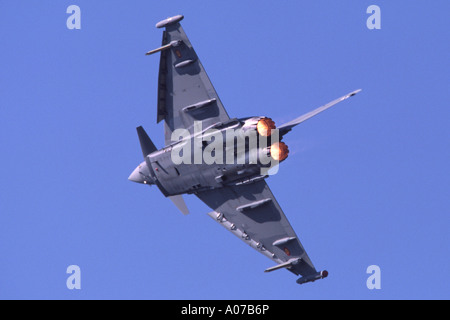 Eurofighter EF 2000 Typhoon betrieben von der spanischen Luftwaffe anzeigen in Fairford RIAT Stockfoto