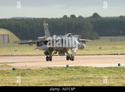 RAF SEPECAT anglo-französischen Jaguar GR3A Jet Schlachtflugzeuge.  XAV 4128-391 Stockfoto