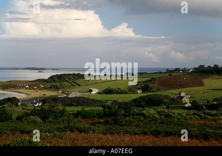 Stock Foto von zentralen Tresco entnommen, Burg, Blick nach Süden Stockfoto