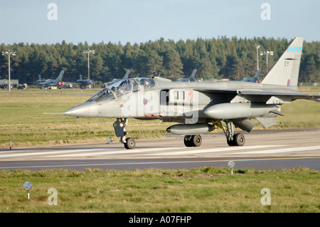 RAF SEPECAT anglo-französischen Jaguar GR3A Jet Schlachtflugzeuge.  XAV 4079-387 Stockfoto