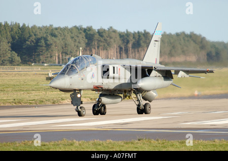 RAF SEPECAT anglo-französischen Jaguar GR3A Jet Schlachtflugzeuge.  XAV 4079-387 Stockfoto