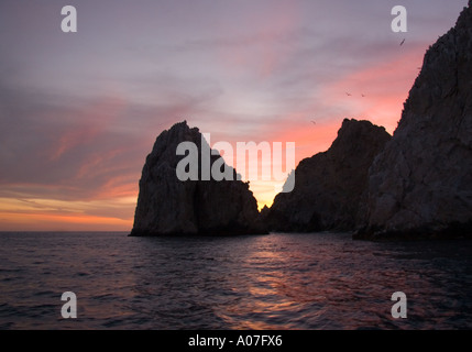 Meer Sonnenuntergang am Cabo San Lucas Mexiko Stockfoto