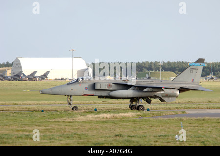 RAF SEPECAT anglo-französischen Jaguar GR3A Jet Schlachtflugzeuge.  XAV 4060-386 Stockfoto