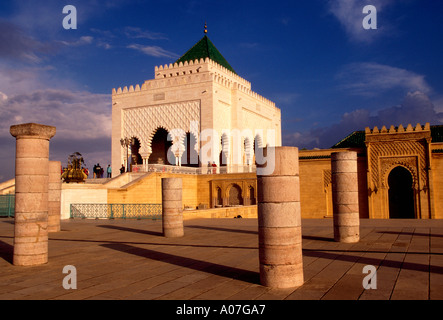 Mausoleum von Mohammed V, religiöse Gebäude, Ort der Anbetung, Haus der Anbetung, Stadt Rabat, Rabat, Marokko, Nordafrika, Afrika Stockfoto