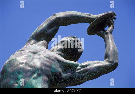 Statue von Statuen vor dem Stadion Athen Stockfoto
