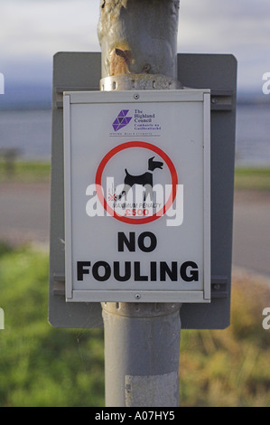 Kein Hund fouling Zeichen. Stockfoto