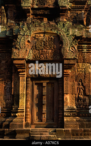 Fantastische Tor nach Banteay Srei Tempel Kambodscha 2 Stockfoto