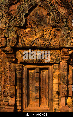 Fantastische Tor nach Banteay Srei Tempel Kambodscha Stockfoto