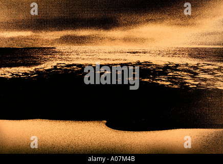 Bucht, Strand, Landschaft, Horizontal, im Freien, erhöht, Ansicht, Großbritannien, Wales, England, in der Regel Welsh, Himmel, Wolke, Küstenabschnitt, Cl Stockfoto