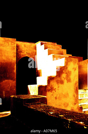 Aipur, Rajasthan, Indien Jantar Mantar ist eine Sammlung von architektonischen astronomische Instrumente, gebaut von Maharaja Jai Stockfoto