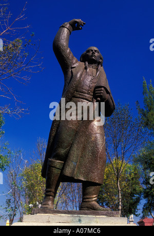 Statue von Miguel Hidalgo, Miguel Hidalgo, Statue, Statue, Miguel Hidalgo, plaza Hidalgo, coyoacan, Mexico City, Distrito Federal, Mexiko Stockfoto