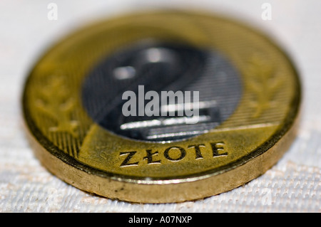 Zwei Zlote Münze Stockfoto