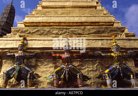 Drei Dämonen Tempel des Smaragd-Buddha-Bangkok Stockfoto