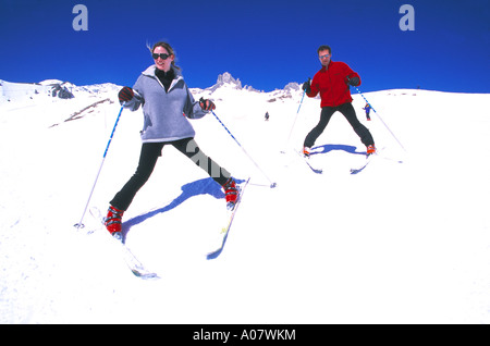 Val d ' Isère/Tignes Bereich, Skifahrer, Tag Stockfoto
