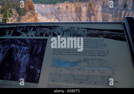 Grotten von Bryce Point Bryce Canyon National Park Utah UT SW USA gesehen Stockfoto