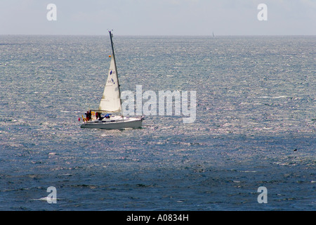 Segelboot Köpfe zu Meer, St. Mawes, Cornwall, England, Großbritannien, Europa Stockfoto