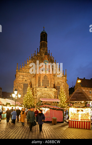 Christkindlesmarkt in Nürnberg, Weihnachtsmarkt in Nürnberg Deutschland Stockfoto