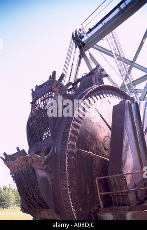 Bucketwheel Reclaimer an Syncrude "Riesen von Bergbau Ausstellung" im Athabasca-Ölsande, in der Nähe von Fort McMurray, Alberta, Kanada Stockfoto