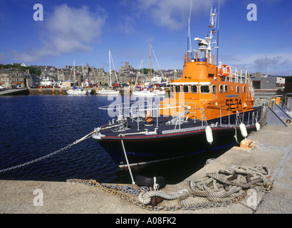 dh Lerwick Hafen LERWICK SHETLAND RNLI-Rettungsboot am Kai Stockfoto