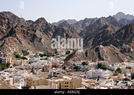Oman-Blick Auf Die Altstadt von Muscat, alte Viertel Muscat Sultanat von Oman Middle East Stockfoto