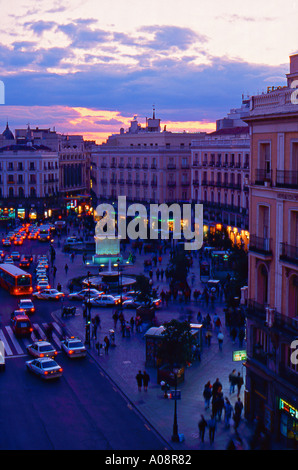 Plaza De La Puerta del Sol, Madrid, Spanien Stockfoto