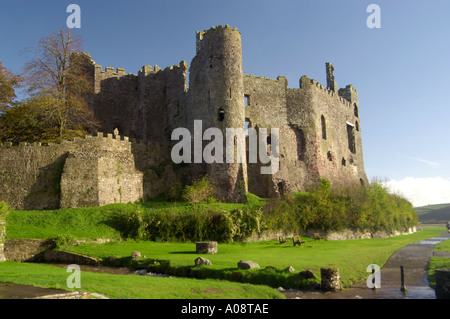 Laugharne Castle, wo Dylan Thomas viele seiner Werke schrieb Stockfoto