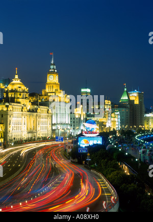 China, Shanghai, Whampoa Fluss Bund Stockfoto