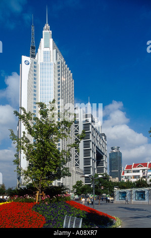 Shanghai, Pudong, hohe Aufstieg Gebäude Stockfoto