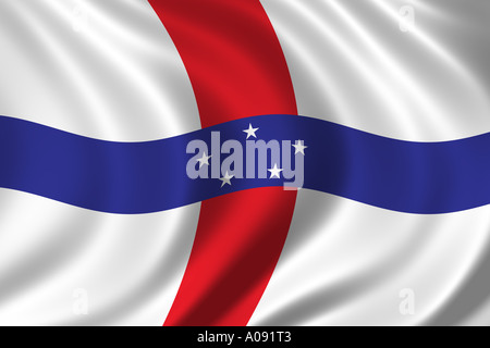 Flagge der niederländischen Antillen Stockfoto