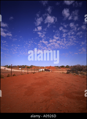 Wildhund Zaun an Camerons Ecke Outback Australien Stockfoto