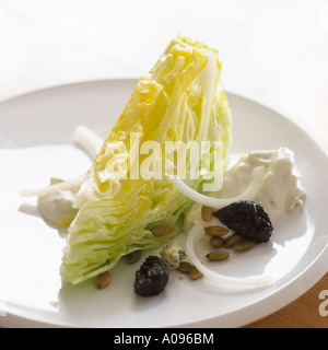 Eisbergsalat-blau-Käse-Salat Stockfoto