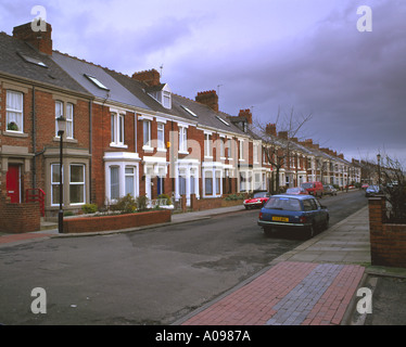 Viktorianischen Reihenhaus wohnen, Heaton, Newcastle Upon Tyne, Tyne and Wear, England, UK. Stockfoto