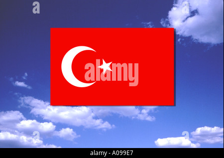 Flagge der Türkei Stockfoto