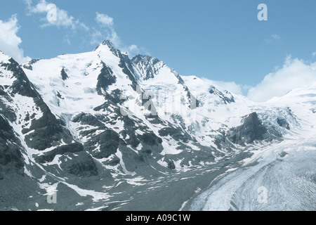 Pasterzengletscher und den Großglockner mit 3798 m der höchste Berg in Österreich, Österreich, NP Hohe Tauern Stockfoto