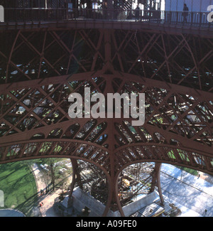 Blick vom Eiffelturm Paris Frankreich Stockfoto