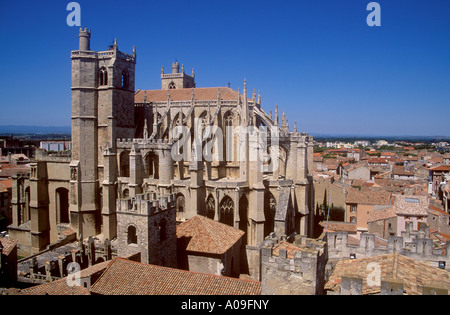 Frankreich, Aude, südlich von Frankreich, Narbonne, Blick auf St nur St Pasteur Kathedrale Stockfoto