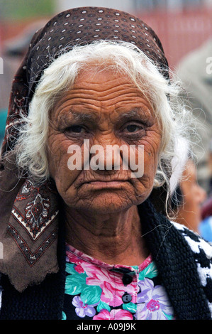 Romani Gipsy Gemeinschaft Dorf im Bezirk Spantov, Südosten Rumäniens. Stockfoto