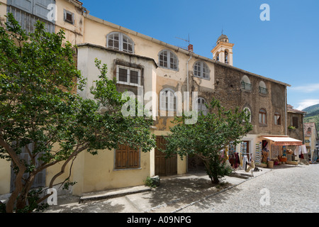 Geschäfte in der Haute-Ville (Altstadt), Corte, Korsika, Frankreich Stockfoto