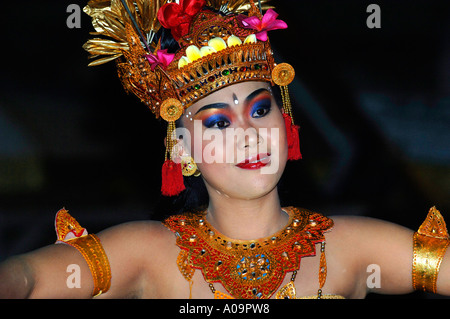Asien, Indonesien, Java, Bali, Ubud, Kuta, Bali Tanz, hinduistische Tanz, Ritual, Kacak, Chor, Trance, Zeremonie, kulturelle eve Stockfoto