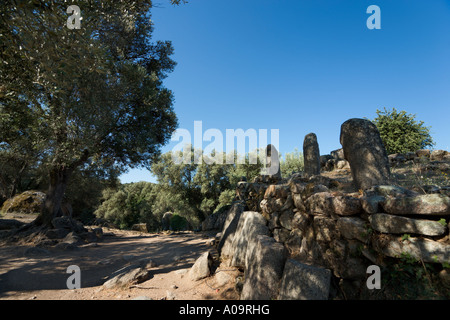 Torreen zentralen Denkmal an die prähistorische Fundstätte von Filitosa, in der Nähe von Alta Rocca, Propriano, Korsika, Frankreich Stockfoto