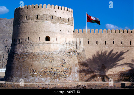 Oman Musandam Al-Kashab Fort Stockfoto