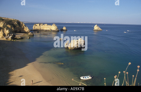 Praia Dona Ana Lagos Algarve Portugal Stockfoto