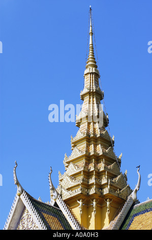 Tempel-Detail des königlichen Palastes Kambodscha in der Hauptstadt Phnom Penh Stockfoto
