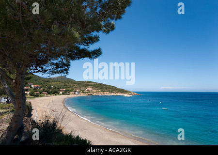 Strand in Galeria, in der Nähe von Calvi, La Balagne, Korsika, Frankreich Stockfoto