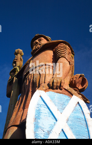 Schottland-schottische Grenze Dryburgh A Statue von William Wallace in der Nähe Scotts View und Dryburgh Stockfoto