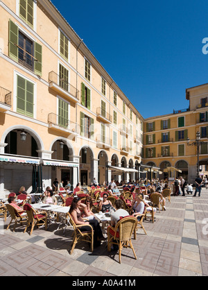 Restaurant Plaza Mayor (Placa großen), Palma, Mallorca, Balearen, Spanien Stockfoto