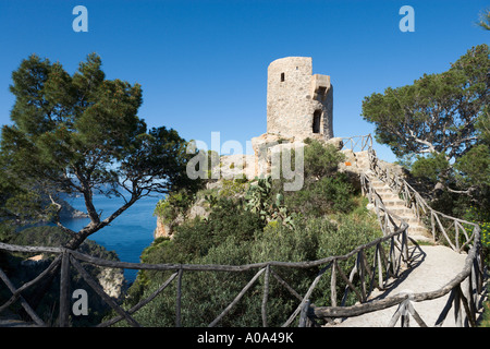 Mirador Torre del Küster in der Nähe von Banyalbufar, Westküste, Mallorca, Spanien Stockfoto