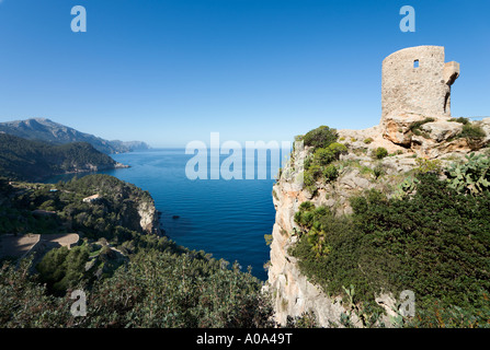 Mirador Torre del Küster in der Nähe von Banyalbufar, Westküste, Mallorca, Spanien Stockfoto