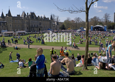 Groß in Falkirk schottischen Street Arts Festival Callendar Nationalpark Falkirk Stirlingshire Schottland Stockfoto